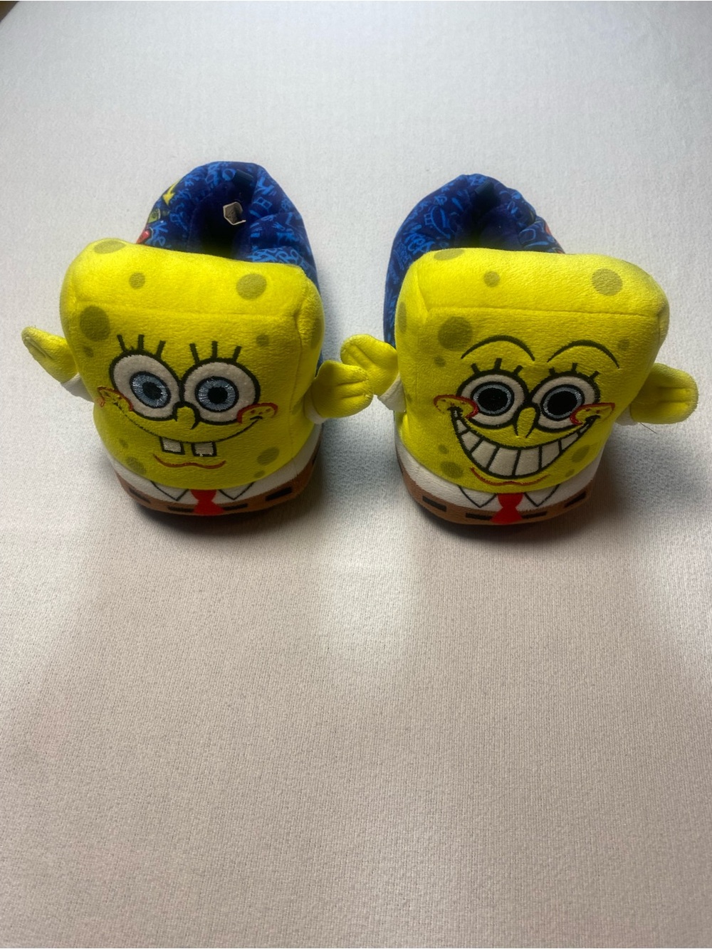 SpongeBob SquarePants Yellow & Blue Kids Sponge Character Slippers